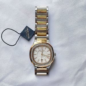 Women’s AKRIBOS XXIV Matte Silver & Gold Watch